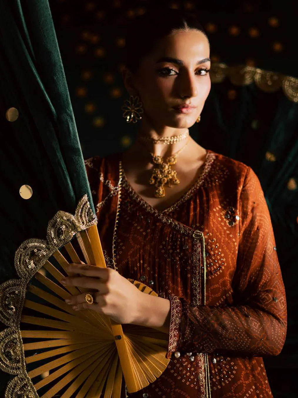 Mukeshkari Embroidered Mukesh Chiffon Unstitched 3Pc Suit