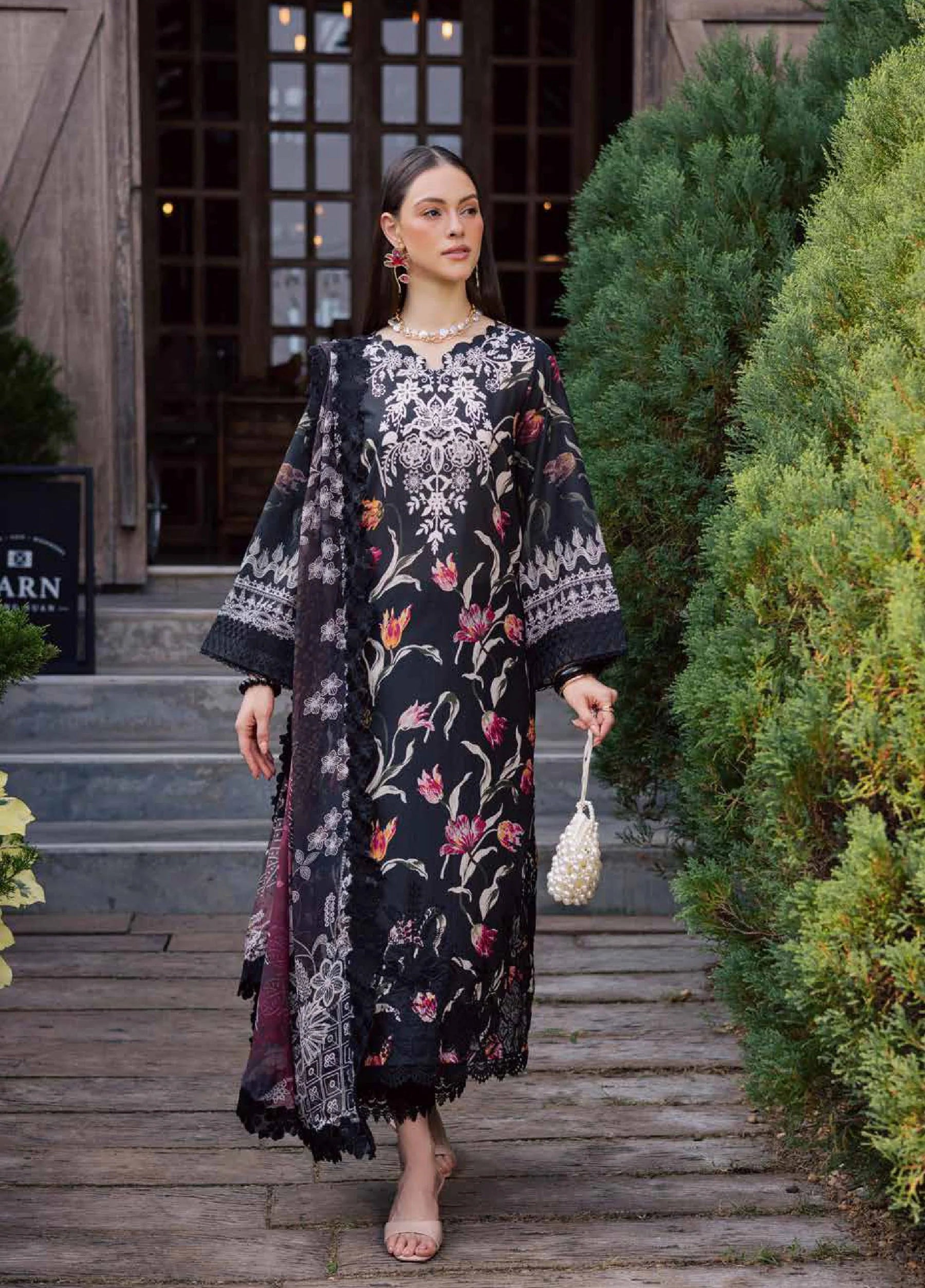 Gardenia Embroidered Lawn Unstitched 3Pc Suit
