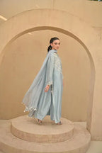 Elegant Powder Blue Embroidered 3-Piece